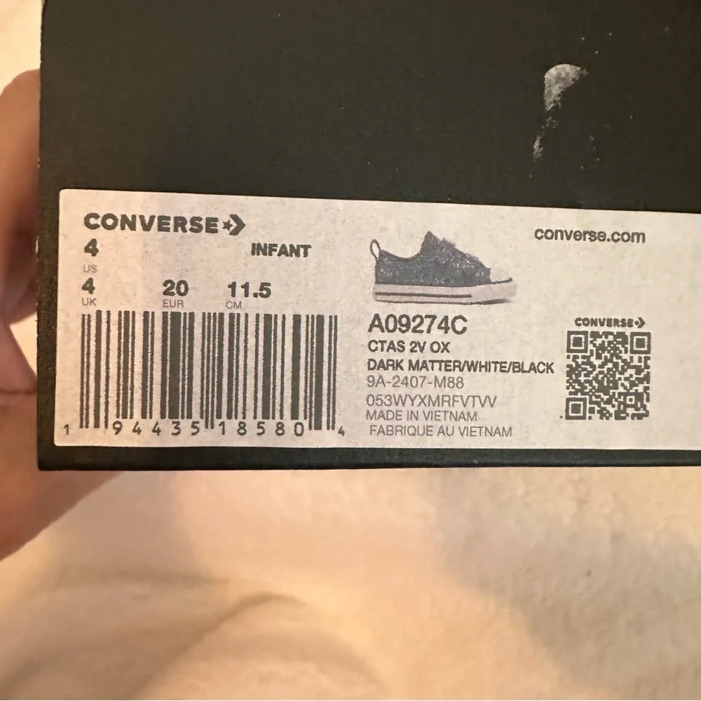 Converse Kids' Glitter Black Sneakers